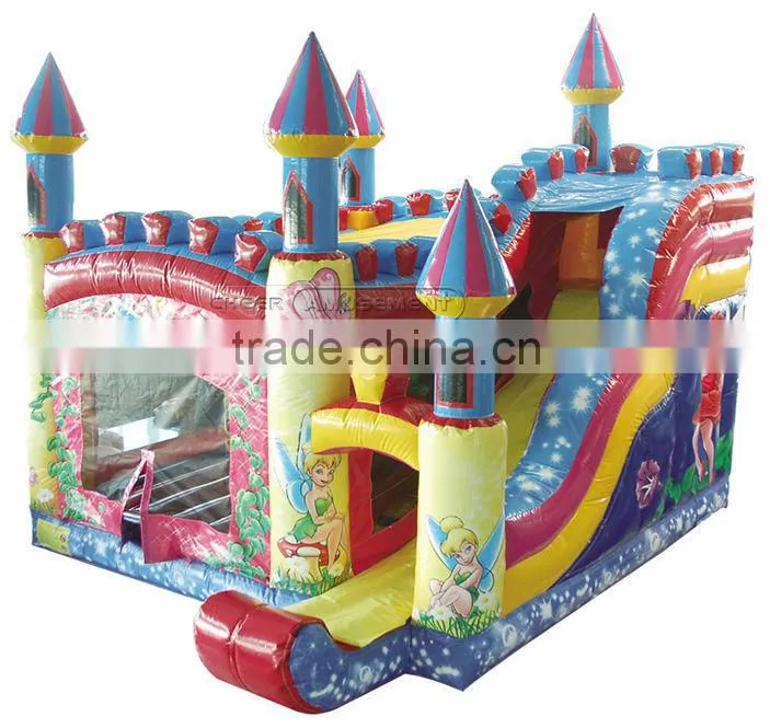 Cheer Amusement spirit theme inflatable combine equipment with Slide