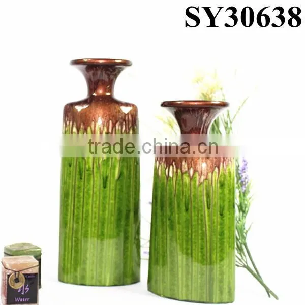 Glazed porcelain tall outdoor flower vase