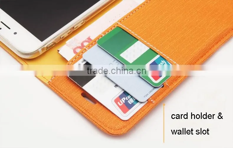 Card Holder+Wallet Plain Colorful Leather Flip Case For Huawei Ascend G700