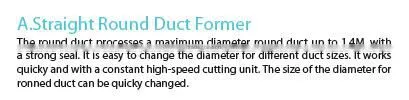 ALMACO Folded Spiral-seam Tube Former And Arc Flange