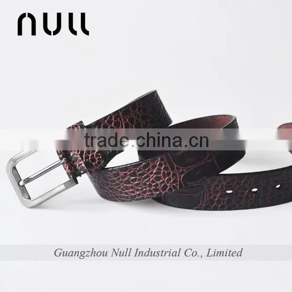 Embossing Pattern Genuine Leather Women's Belt
