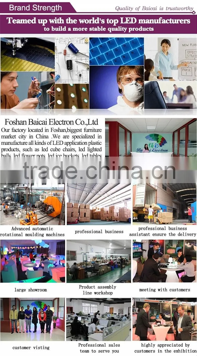 CE&ROHS approved illuminated bar furniture/led table/led light bar table