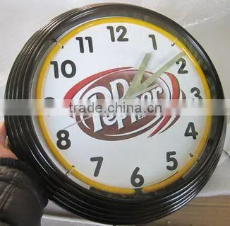 Wall 15" Neon Tower Clock Manufacturer