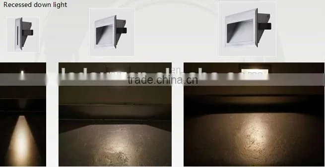 indoor square 87*87mm stair led light/recessed stair light/stair step light