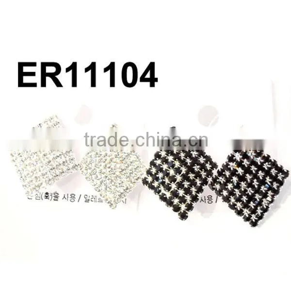 wholesale cute glitter crystal airplane stud earrings girls ladies woman