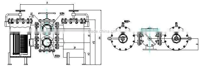 Duplex stainless steel hydraulic return line filters
