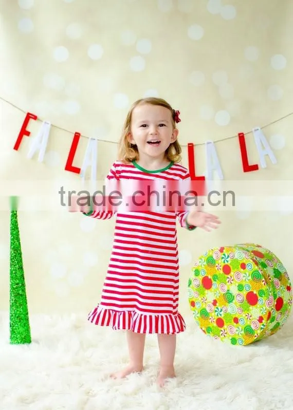 kids girls christmas nightgown/christmas nightgown