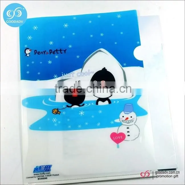 Cartoon printing school stationery file folder/ A4 size plastic folder /pp folder for kids
