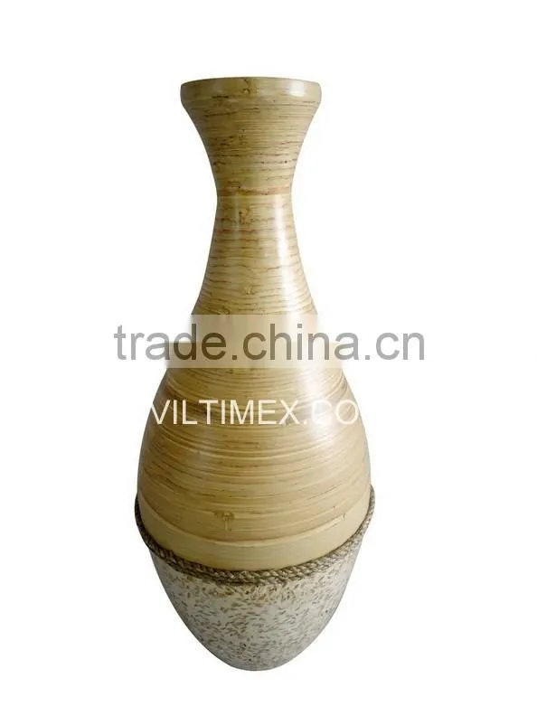 Bamboo flower vase for home decor