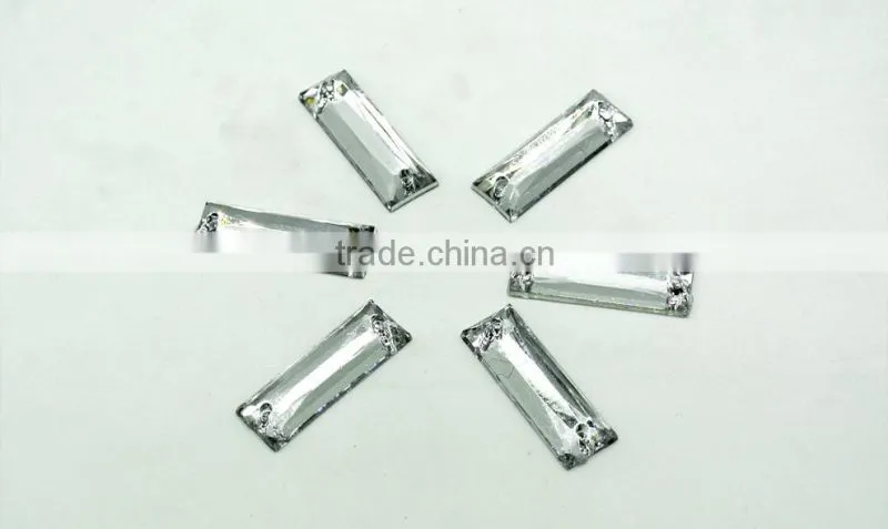 KD4 baguette 6*15 7*21 8*24 flat back sew on acrylic rhinestones for fashion decoration, craft making, garment bags accessories