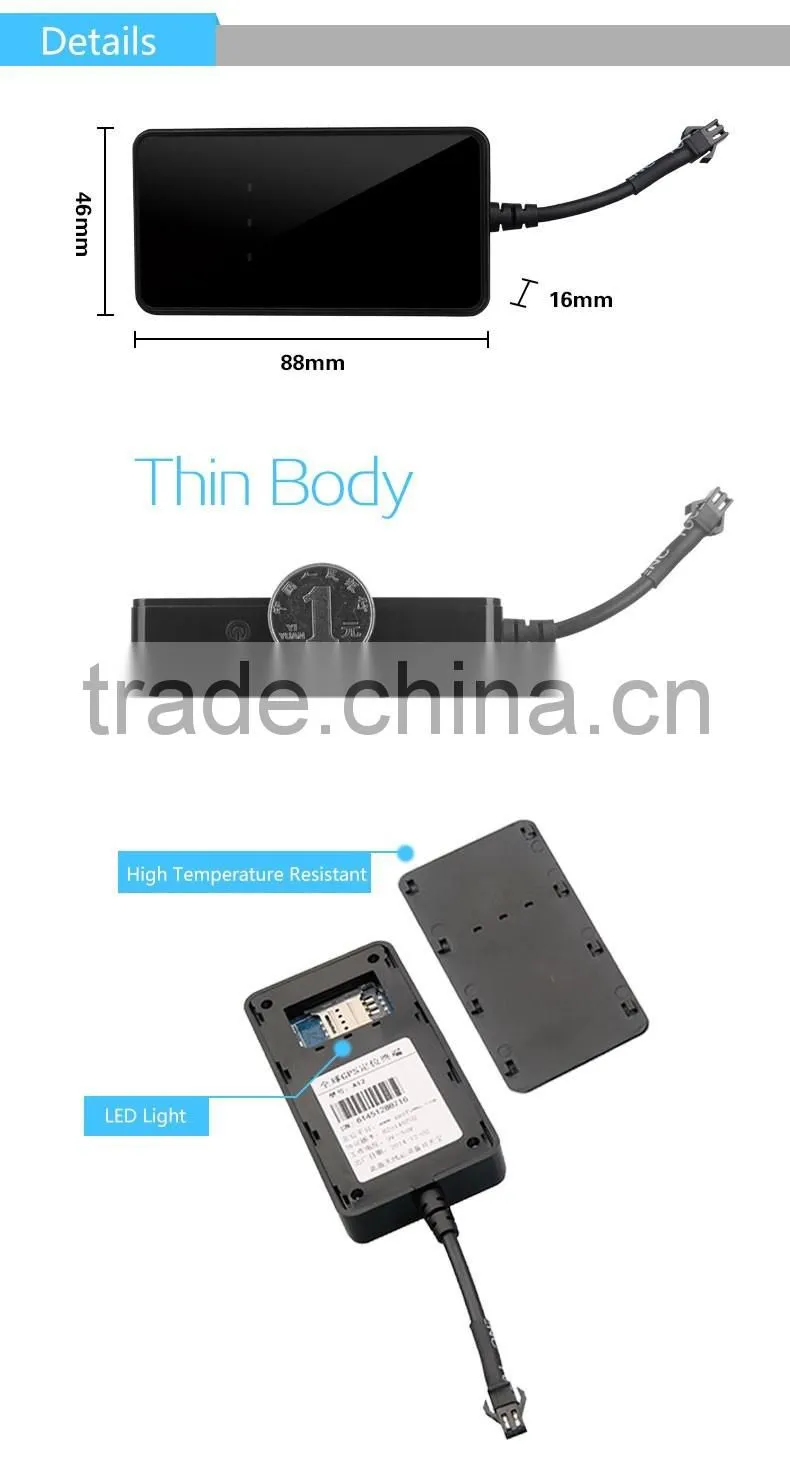 A18 Vehicle Gps Tracker for car truck taxi Real-time Gps GPRS GSM Tracking