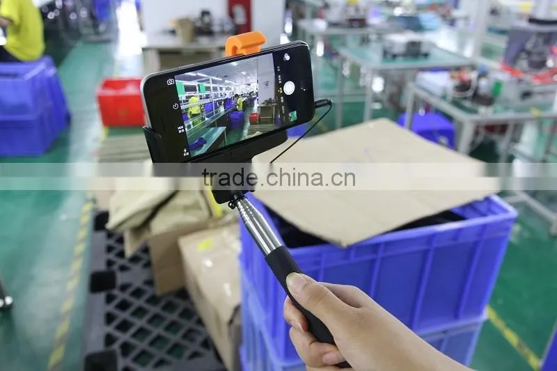 Factory direct supply high quality foldable wired selfie stick