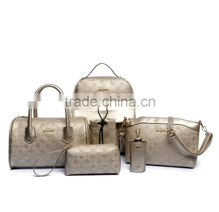 Ladies wallet ladies pars hand set bag 6 pcs in one set lady handbag set