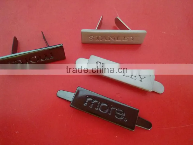wholesale high quality bulk price handbag wallet metal badge logo plate