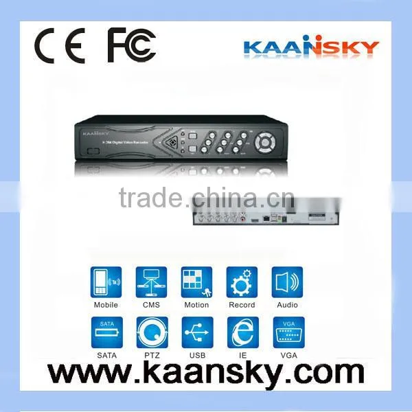 H.264 real time 4ch 940H DVR support mobile phone visit