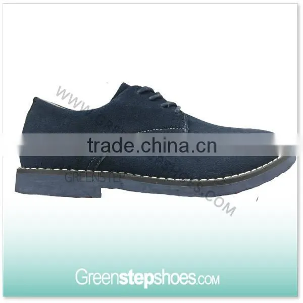 Casual Dark Blue Genuine Leather Shoe