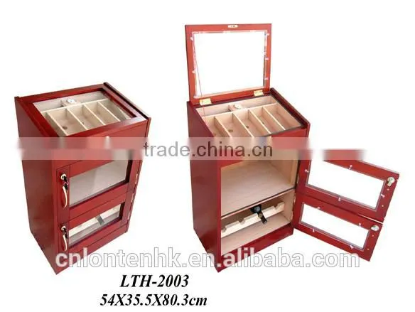 Glass top cigar cabinet humidor wine humidor cabinet manufacturer