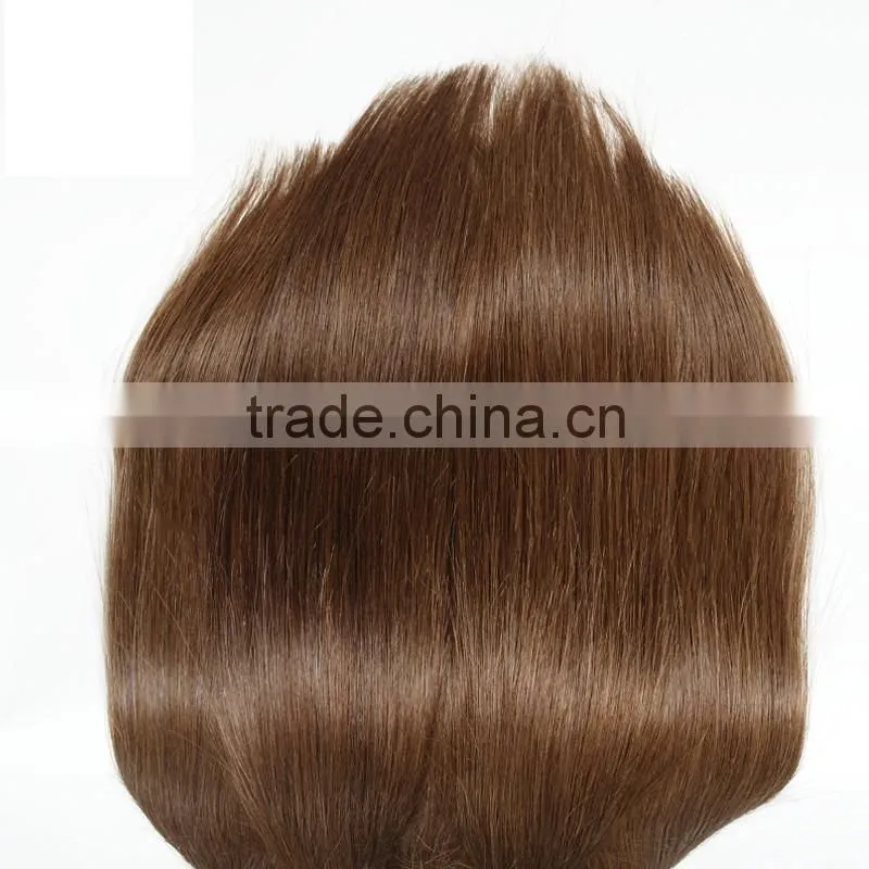 No chemical chocolate color silk straight 100% virgin Brazilian hair for women