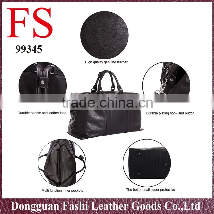 Nice design perfect genuine leather travel bag