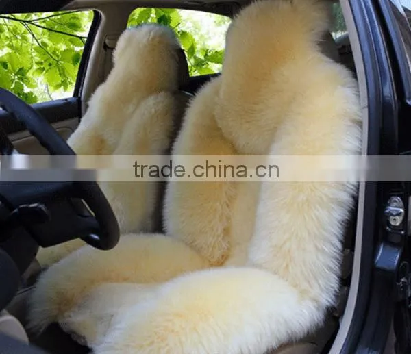 Elegant Purple Sheepskin Fur Car Seat Covers