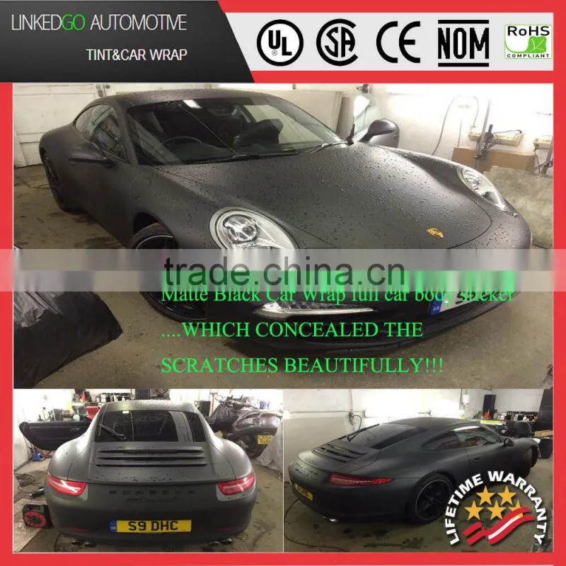 Most popular 1.52*30m auto carbon fiber car wrap vinyl film with air bubble channel