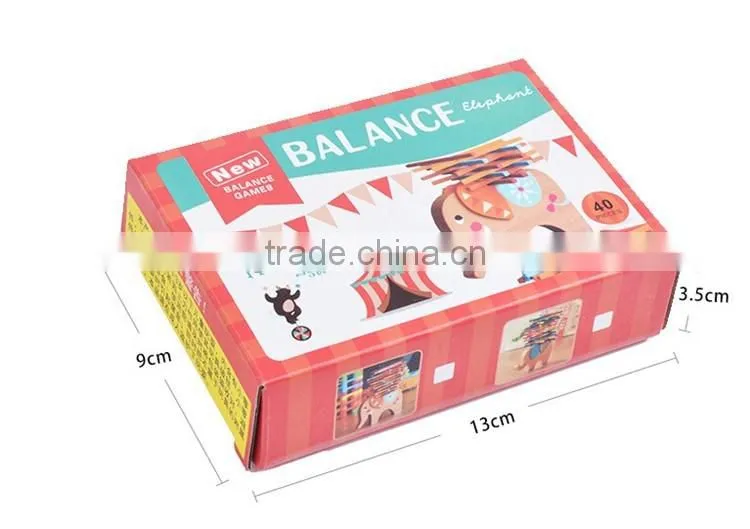 Cute educational wooden pile up stacking toy