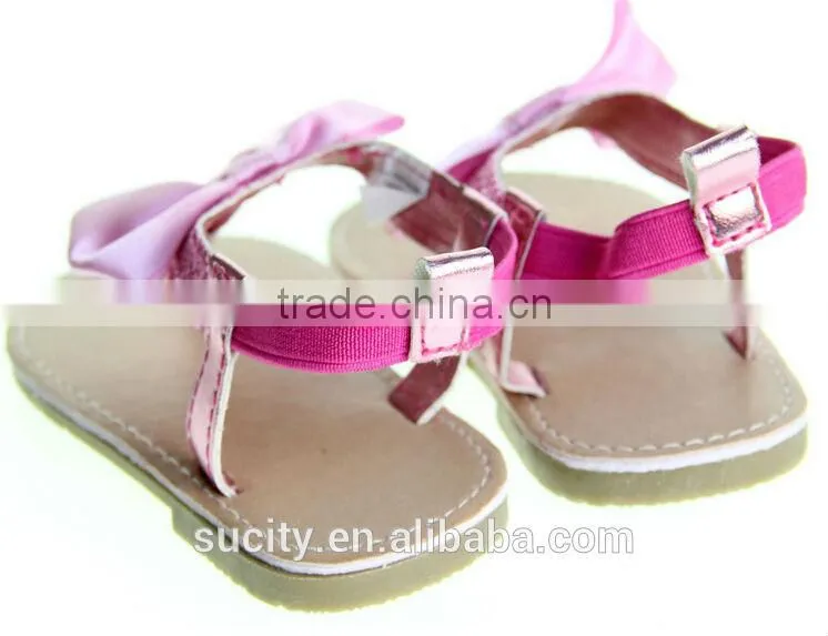 wholesale elegant sexy girls flat rose red sandals with bow
