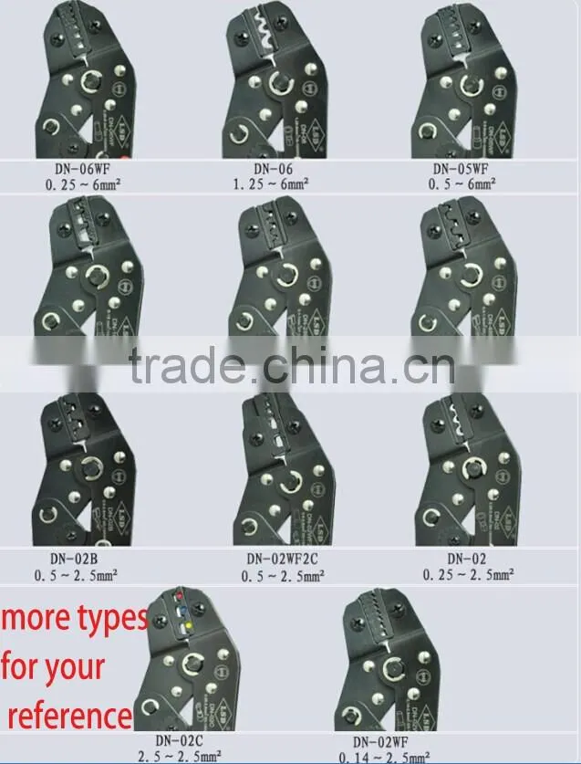 DN-02C European-style 0.25-2.5mm2 2 wire crimper 4-14AWG insulated connectors electrical cable lug crimping tool