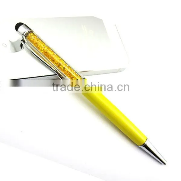 crystal stylus pen,rubber tip stylus pen,wholesale for promotional pen