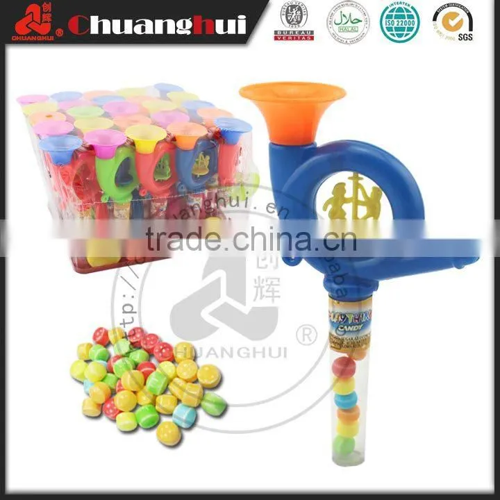 Plastic Trumpet Toy Candy With Bell Manufacture Factory
