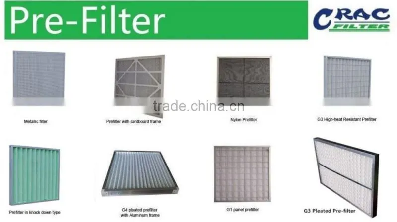 G1-G4 Disposable cardboard panel pre filter for HVAC system