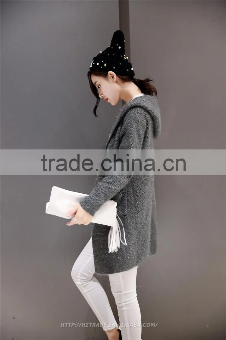 Round Neck All-Size Gray Wool Sweater Patterns