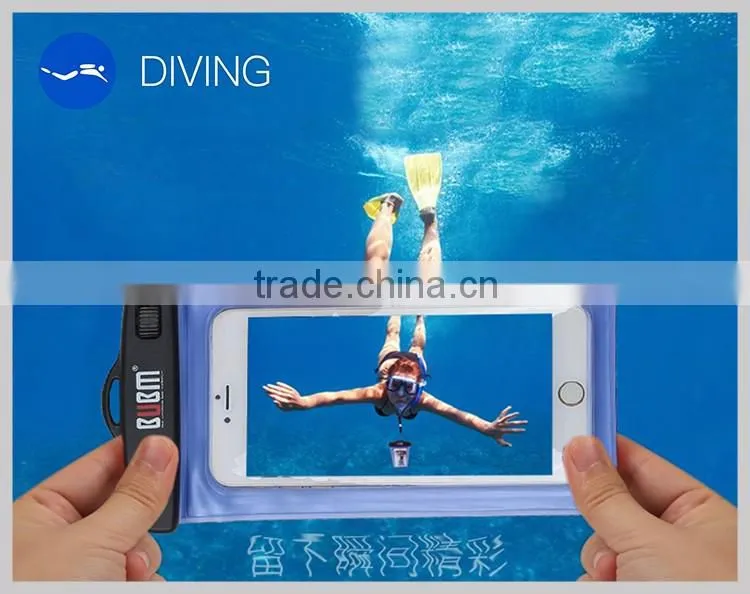 wholesale hot selling waterproof bag for moblie phone waterproof diving bag for underwater swimming