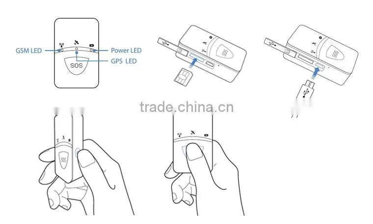 2016 GPS personal tracker which is used for kids, elders and assets with Android and iOS APP