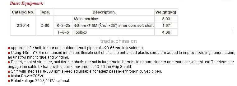 Mechanical Drain Cleaner/drain cleaning snake machine