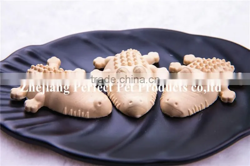dog food shaped crockodile dental treats