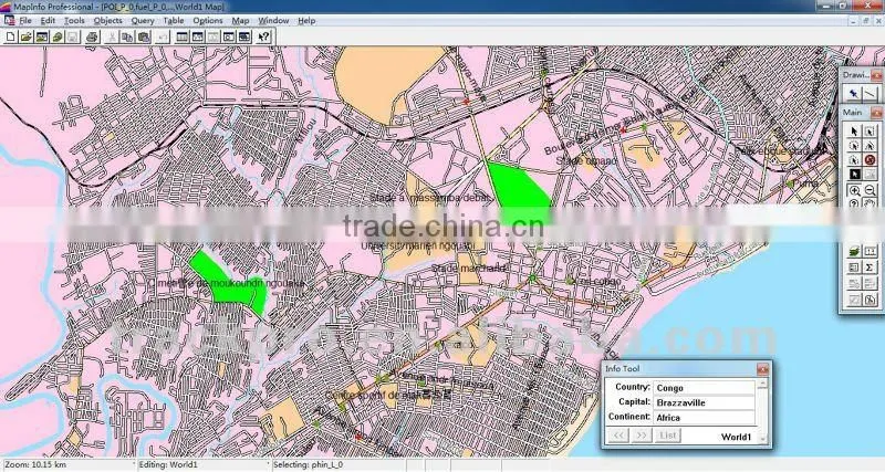 Congo digital mapinfo tab map ESRI shp format map