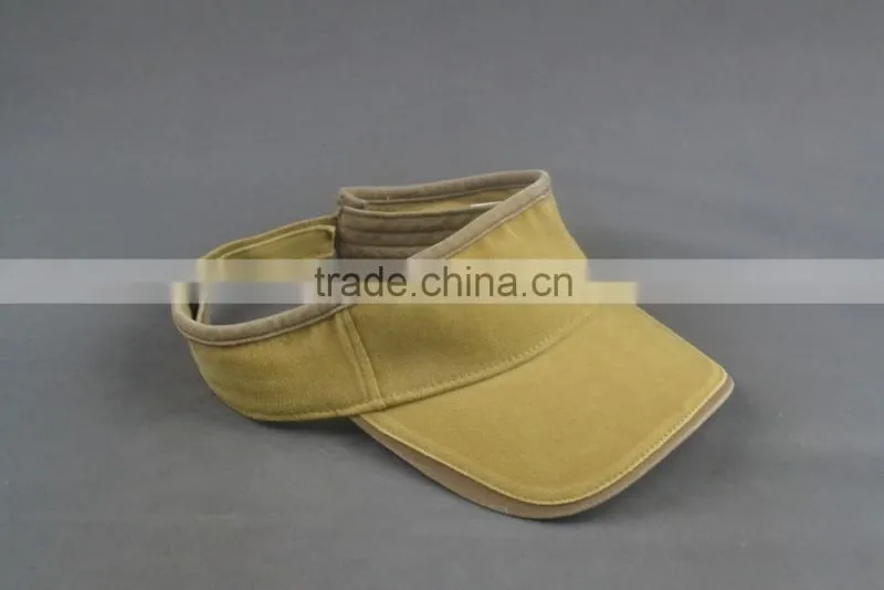 Normal dyed twill washed sun visor cap