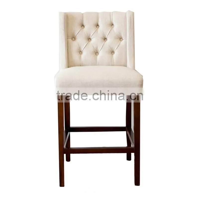 China export wooden restaurant chair bat stool fabric counter stool