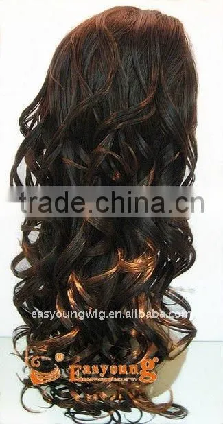 Synthetic half wigs, women's 3/4 half full lace wigs hairpieces
