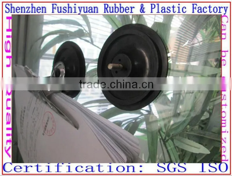 75 89mm black silicone rubber suction cup sucker with M6 screw for car mirror navigator instrument