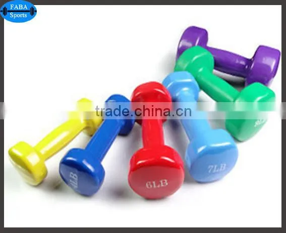 Fashion Colorful Fitness Dumbbell Color Vinyl Coated Dumbbell