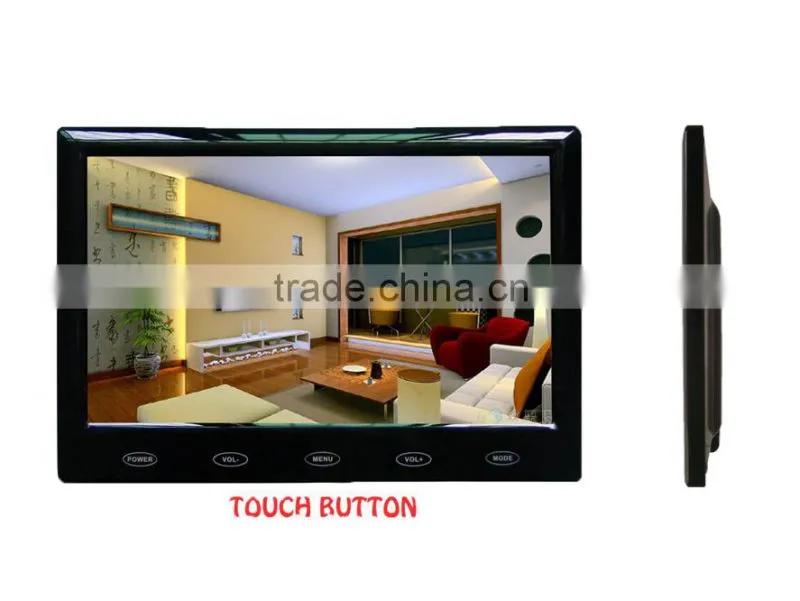 VCAN0989 7inch Car slim design Digital stand LCD Monitor with Touch botton
