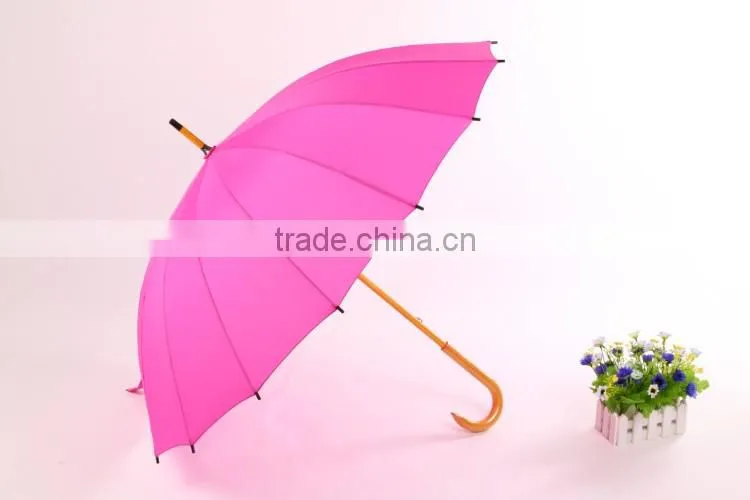 16k wood umbrella manual open umbrella windproof umbrella waterproof umbrella made by chinese umbrella manufacturer parasols