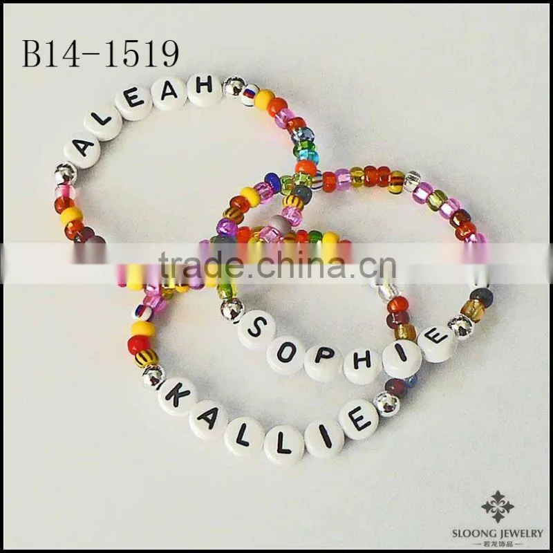 New products 2014 Bead Bracelet Beaded Jewelry PERSONALIZED Name Bracelet