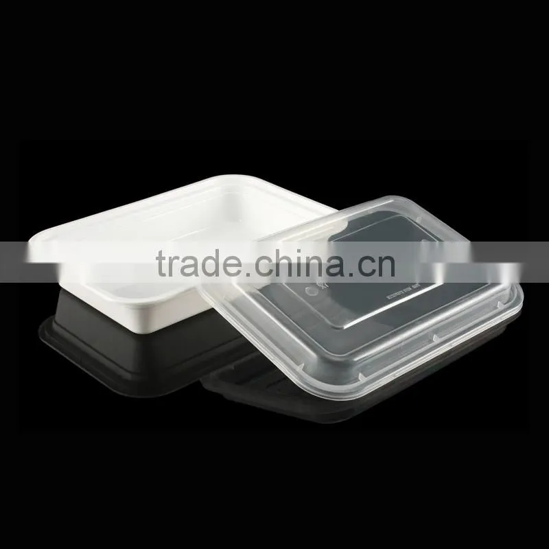 food plastic container PP dish plate plastic plate 1200ml Sushi box