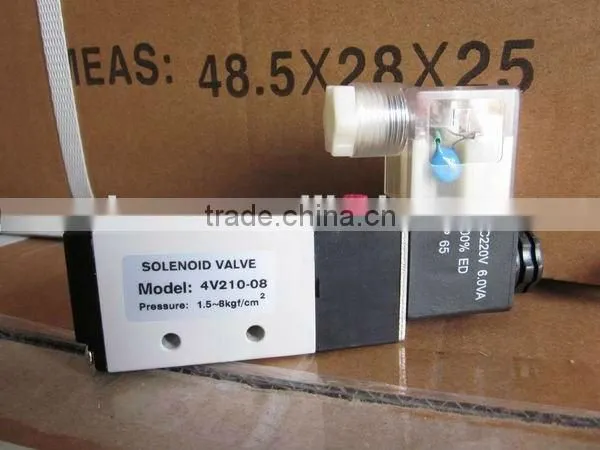DC 12V AC 220V 4v series 3 position 5 way pneumatic reversing valve pneumatic solenoid valve