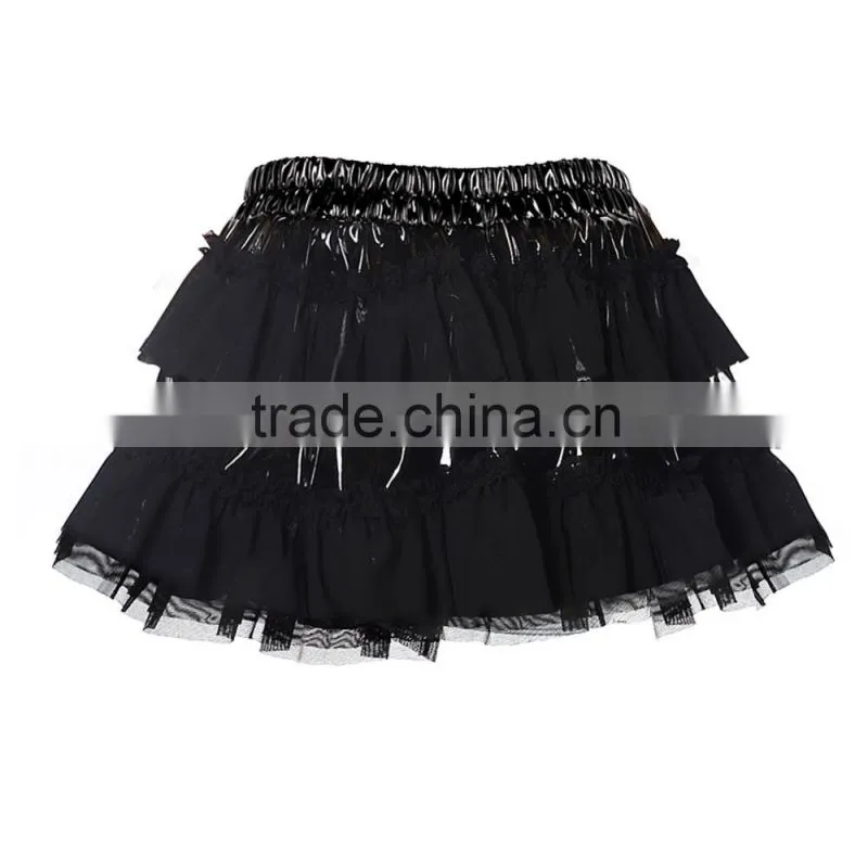 Hot sale latest design fashion leather short skirt for fancy girls