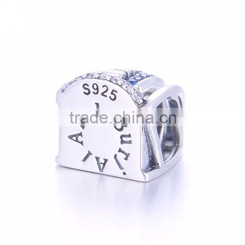Tourist Season 2016 Unique Building Dubai Burj AI Arab Charm Design Crystal Wholesale Trading Charm X386