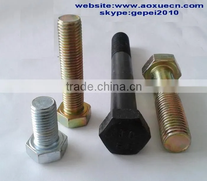 China grade8.8 fastener hexagon bolt, DIN931 / DIN933 bolts